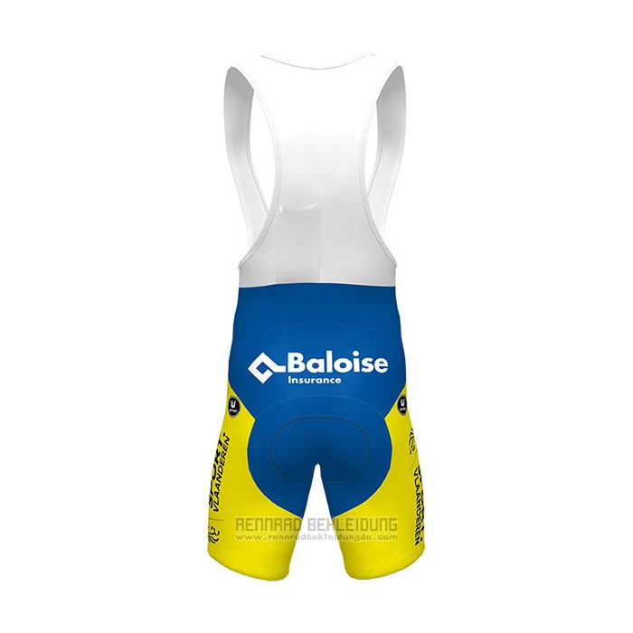 2021 Fahrradbekleidung Sport Vlaanderen-baloise Blau Wei Gelb Trikot Kurzarm und Tragerhose